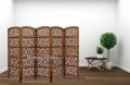 wooden screen 6 panel foldable partition