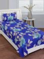 Poly Cotton Floral Print Bed Sheet