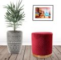 Red Gold Puff Stool