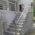 Round Silver Polished stainless steel railings