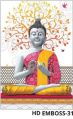 High Gloss Emboss Gautam Buddha Ceramic Poster Tiles