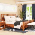190 kg Sheesham Wood kharad solid wood queen size bed