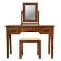 Rockford Solid Wood Dressing Table Set with Stool