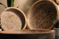 Set of 3 Round Wooden Serving Tray