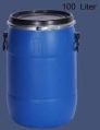 HDPE Plastic Polished Round Blue Plain 100 kg hdpe drum