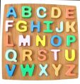 Multi colour wooden alphabet puzzle