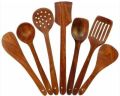 Polished Farhaan Brown Plain wooden cooking spoons