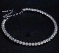 American Diamond Silver Hasli necklace