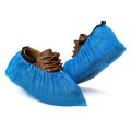 PE Woven Blue Plain Disposable Shoe Covers