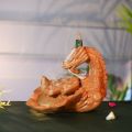 Beige Dragon Styled Smoke Backflow Cone Incense Holder