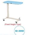 Stainless Steel Rectangular Blue Polished fixed height icu cardiac trolley