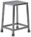 Silver Polished stainless steel all purpose stool