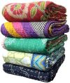 Cotton Multi Color Printed Marusthali bengali kantha quilt