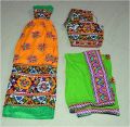 Cotton Multi Color Printed Zari Work ladies gujarati chaniya choli