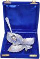 Polished Silver Engraved Marusthali mbrs00011 brass leaf tray spoon set
