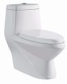 Oval white ceramic one piece commode