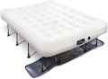 Ivation ez-bed inflatable mattress with frame &amp;amp; rolling case  iv-iaezbqa120bg