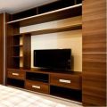 Brown Polished Wooden TV Unit