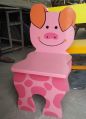 Multicolor Polished play school wooden chair