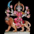 1.5 Feet Marble Glossy Durga Mata Statue