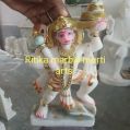 1 Feet Marble Painted Hanuman Statue