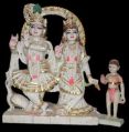 2 Feet Marble Multicolor Radha Krishna Statue