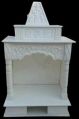 Rectangular White Marble Carved Temple
