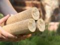 Cylindrical Brown nestro wood briquettes
