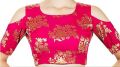 Georgette Pink Printed cold shoulder blouse
