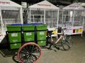 Green dustbin tricycle