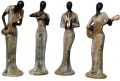 Resin Musical Lady Statue Set