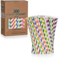 Round Plain multicolor paper drinking straw