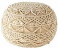 Round Knitted Pouf