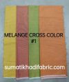 Cross Coloured Cotton Fabric