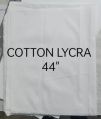 White Plain poplin lycra cotton fabric