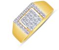 Gold aabharan mens diamond ring