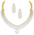 aaliyah delicate diamond necklace set