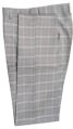 Grey Slim Fit mens cotton casual wear check pant