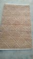 Jute Diamond Pattern Brown rectangular jacquard carpet