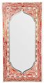 Wood Polished Rectangular All Color decorative floral bone inlay mirror frame
