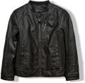 Kids Black Leather Jacket