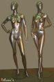 Fiberglass 10-15kg Black White Golden Full Body Standing mannequin