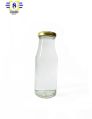 Transparent 200 ml glass milk bottle