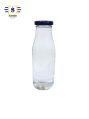 Transparent 300 ml glass milk bottle
