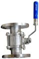 Carbon Steeel Stainless Steel Blue ELECTRO PLATING Manual PN - 10 / 16 Aquaflow ss 3 pcs flanged end ball valve