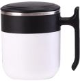 Stainless steel coffee mug self stirring travel mug with lid