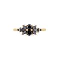 2.10 Carat Black Diamond Antique Engagement Rings In 14k Yellow Gold