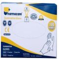 Off White Plain pharmacare pre powdered latex rubber examination gloves