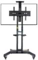 Metal Rectangular Square Black powder coated FLOOR STAND Black High quality cold-rolled steel lcd led tv trolley stand
