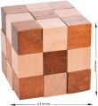 Mittimate Sheesham Wood Natural Finish Brown snake cube puzzle fun learning wooden brain teaser games
